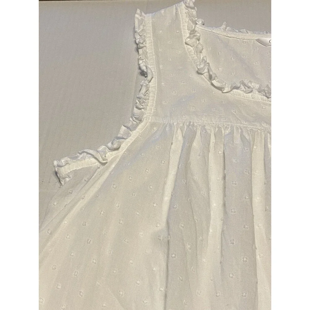 Adonna Sleepwear Nightgown Cotton Swiss Dot Sz M Cottagecore Prairie Romantic - Picture 8 of 15